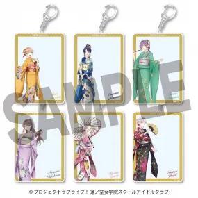 (1BOX=6)(Goods - Key Chain) Love Live! Hasunosora Girls' High School Idol Club Kaga Yuzen Collab feat. Exclusive Art Trading Acrylic Key Chain 6 Types (Ishikawa)