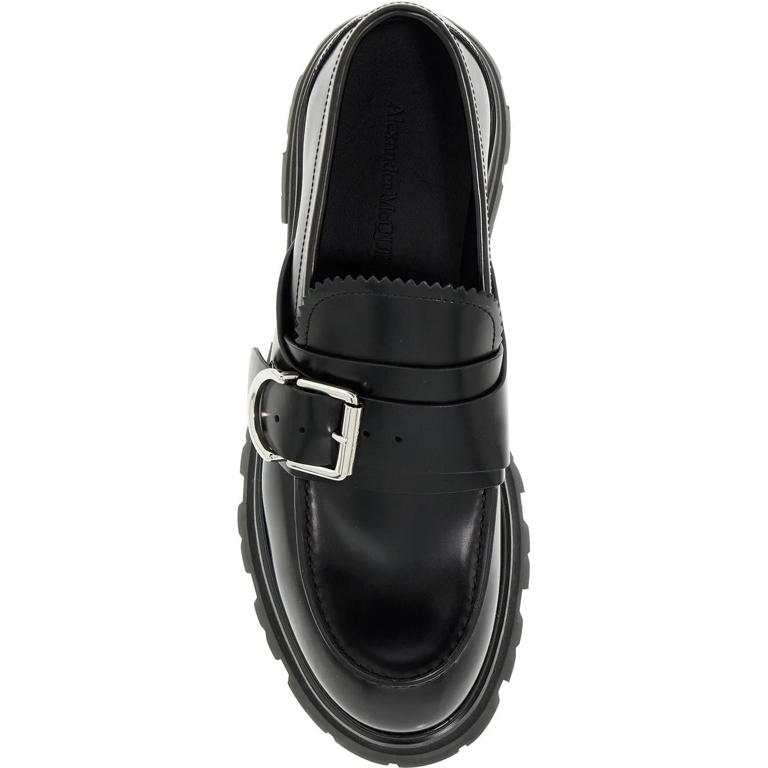 Alexander Mcqueen brushed leather wander loafers