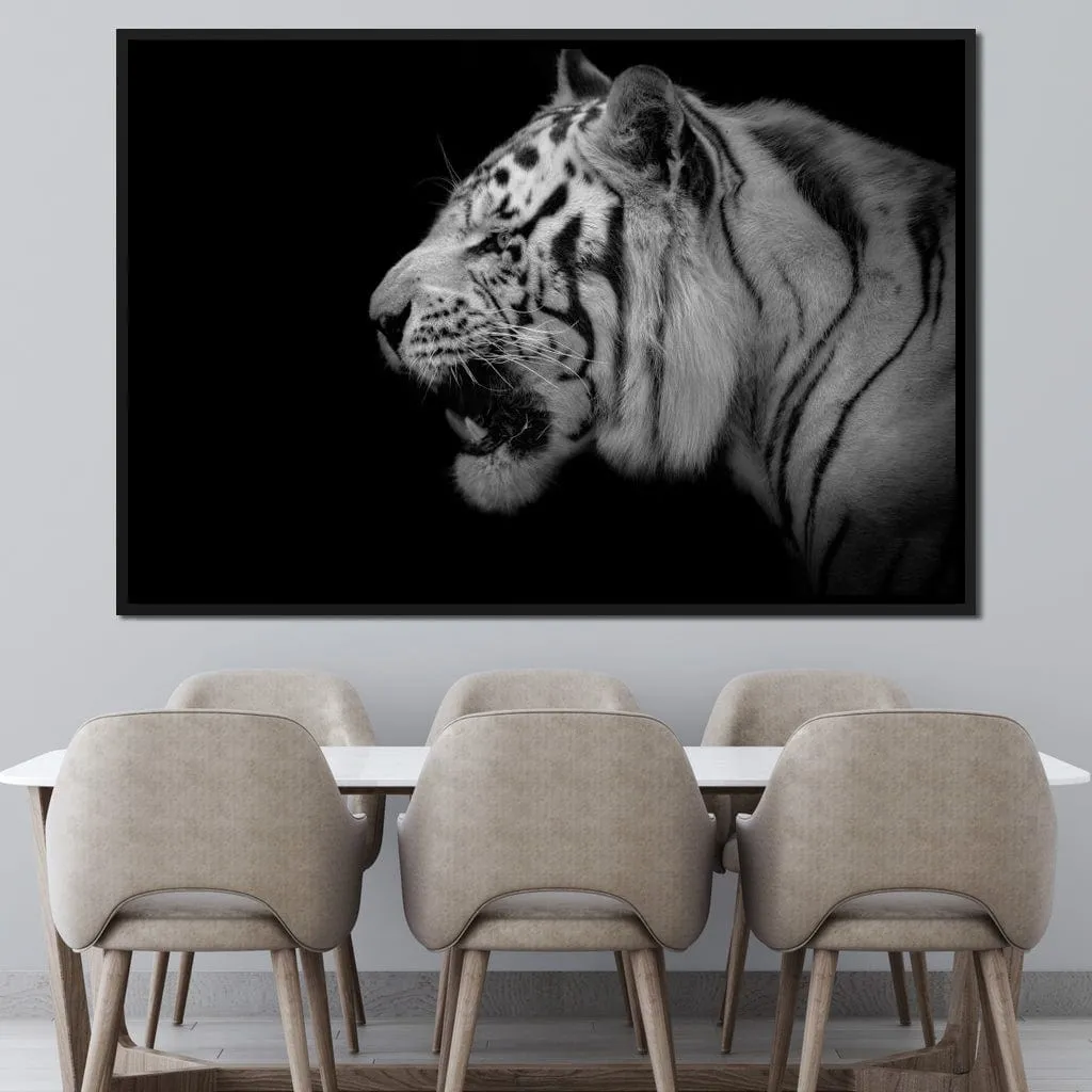 Black and White Tiger Profile