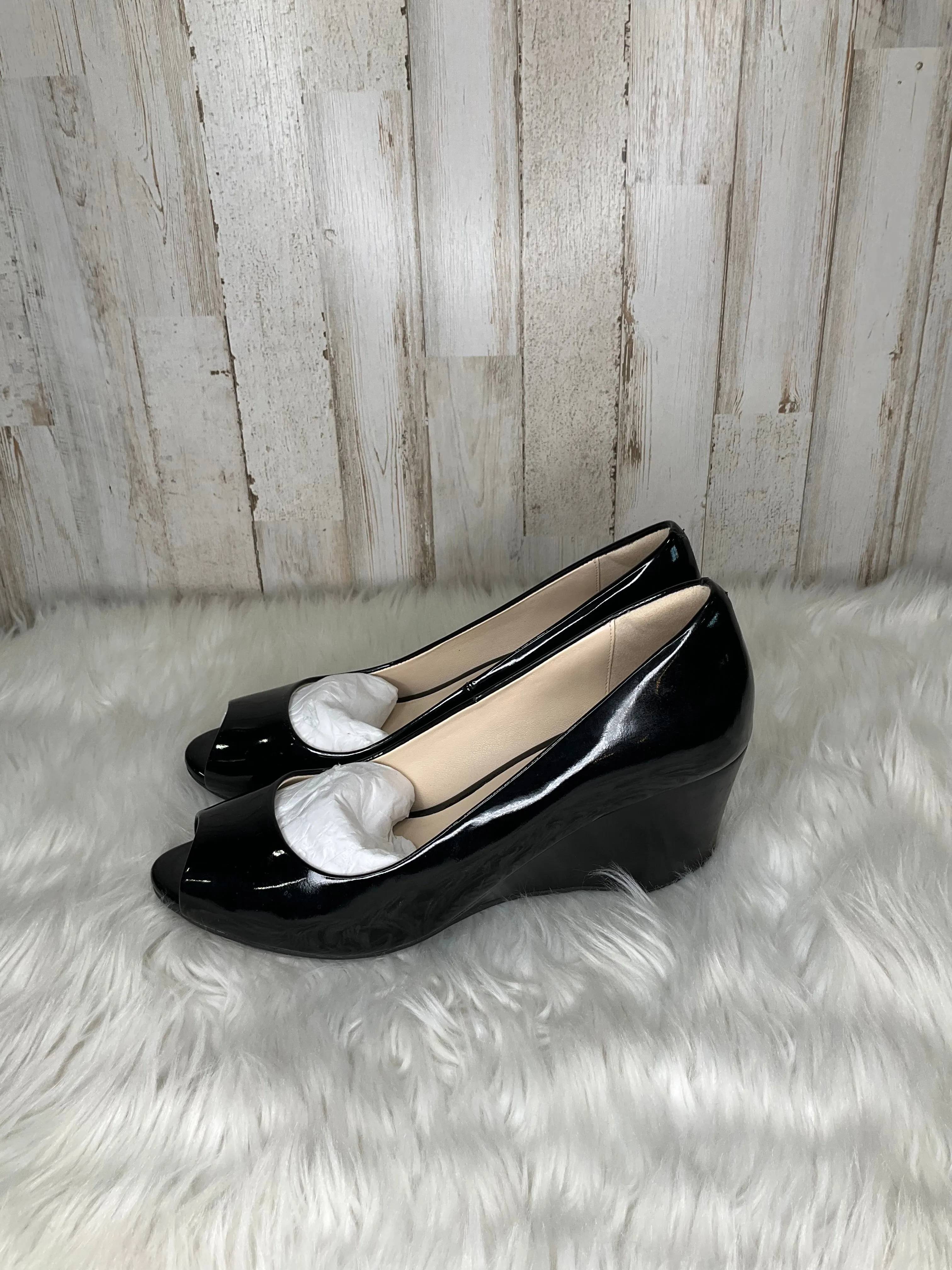 Black Shoes Heels Wedge Cole-haan, Size 8