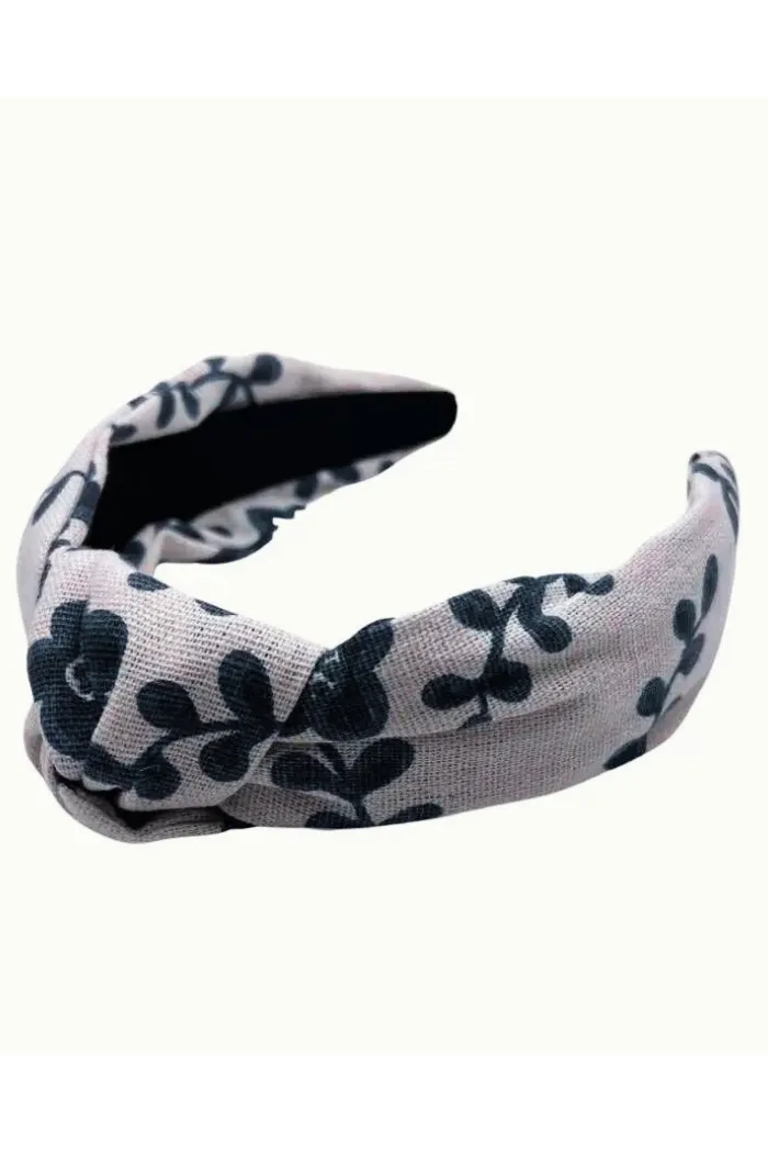 Blue Vine Canvas Headband