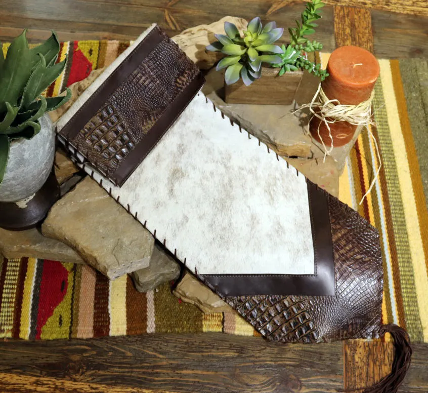 Brown Alligator Table Runner