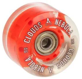 Clouds Urethane Nebula, Light Up Quad Roller Disco Skate Wheels, Red