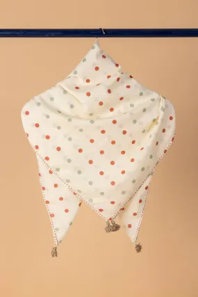 Cream Polka Dotted Scarf