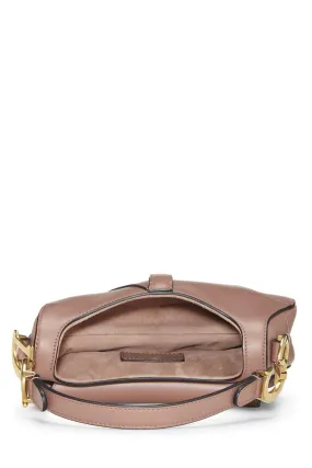 Dior,  Pink Calfskin Saddle Bag Mini, Pink