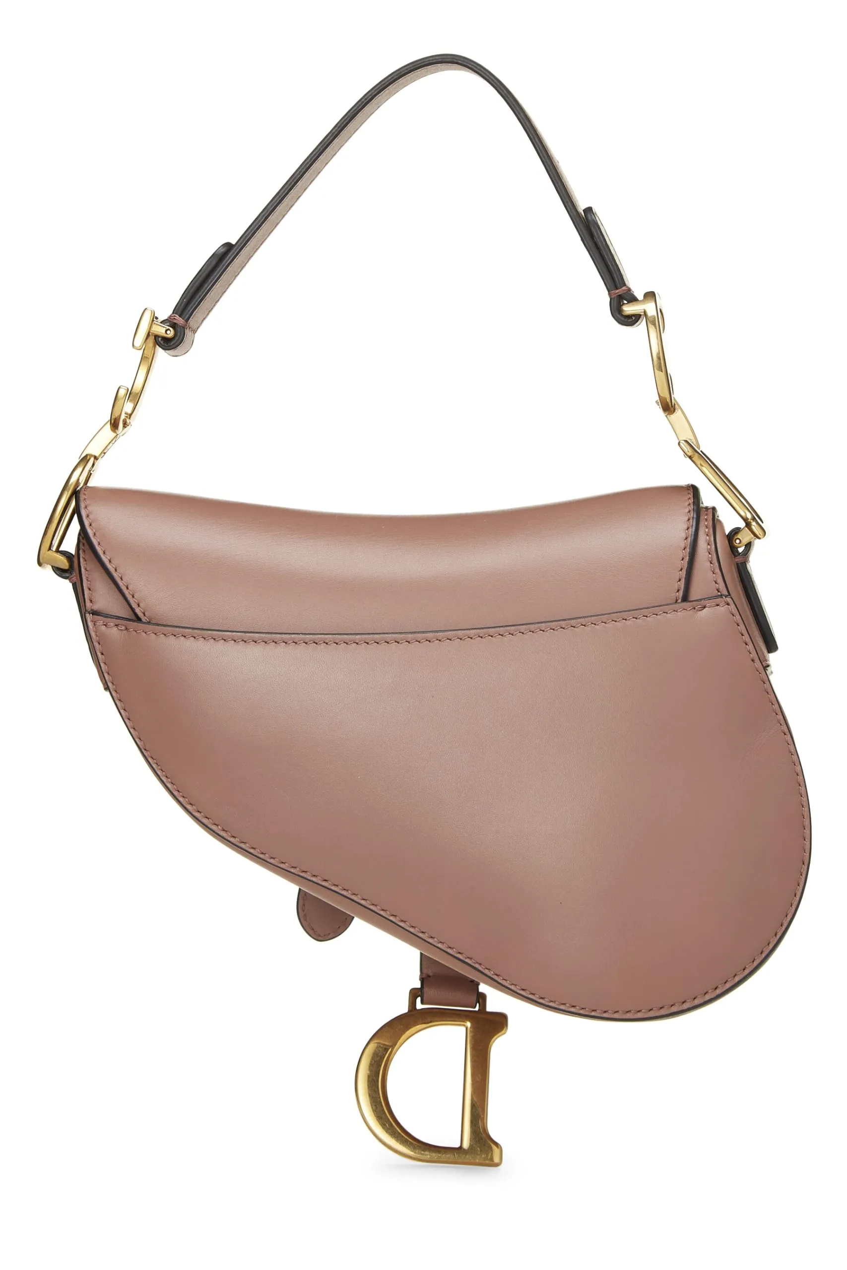 Dior,  Pink Calfskin Saddle Bag Mini, Pink