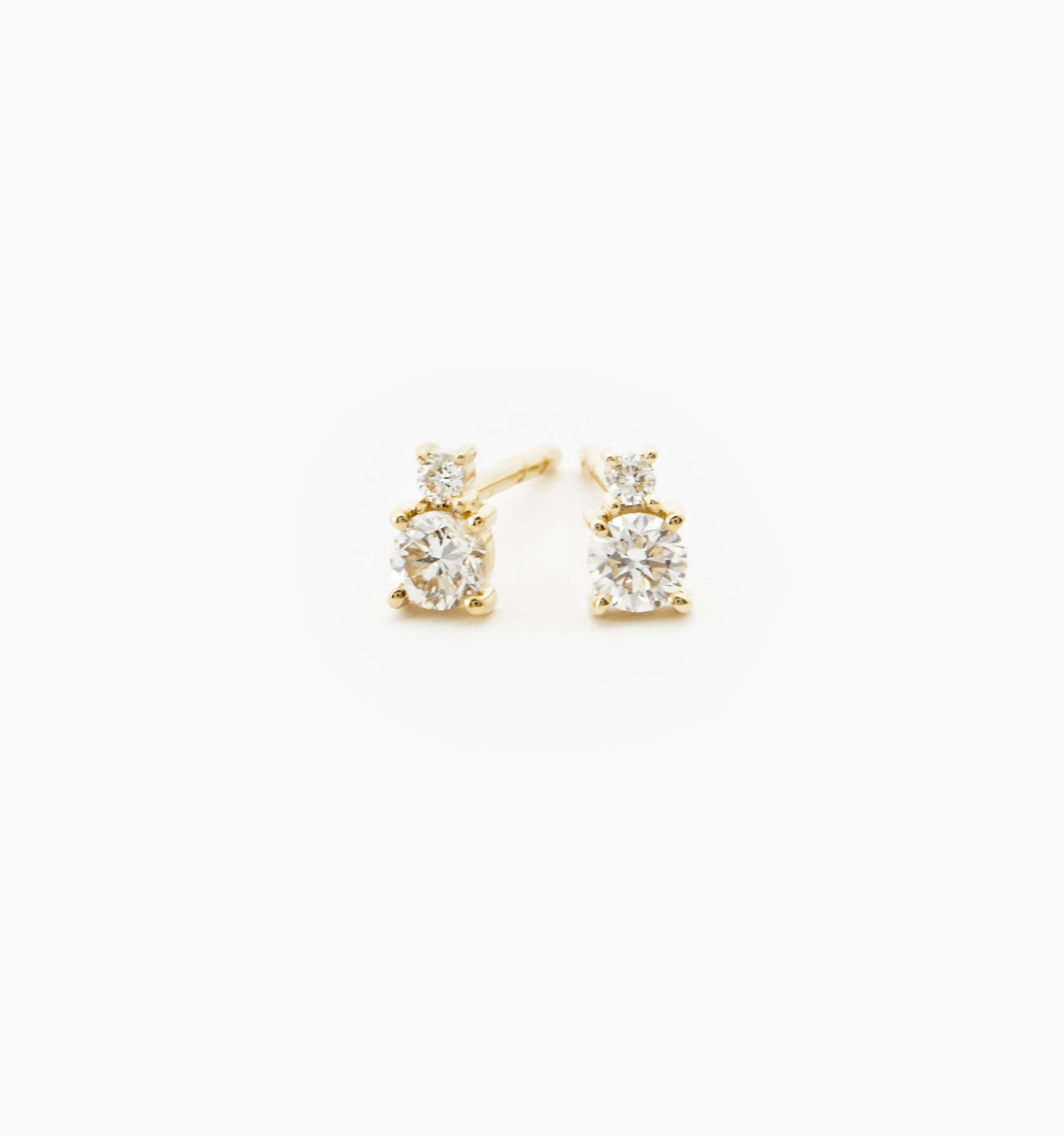 Duo Diamond Stud Earrings