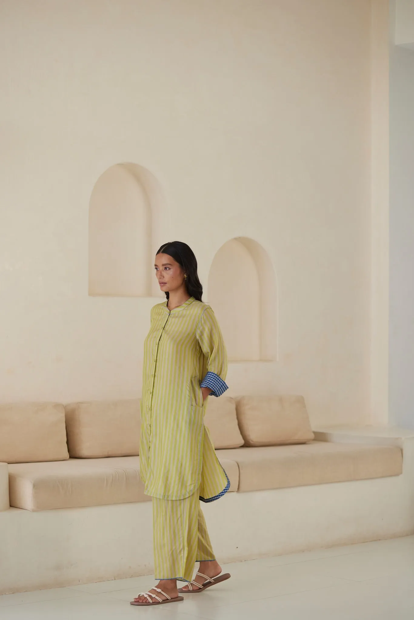 Endless Laughter Lime Kurta Set