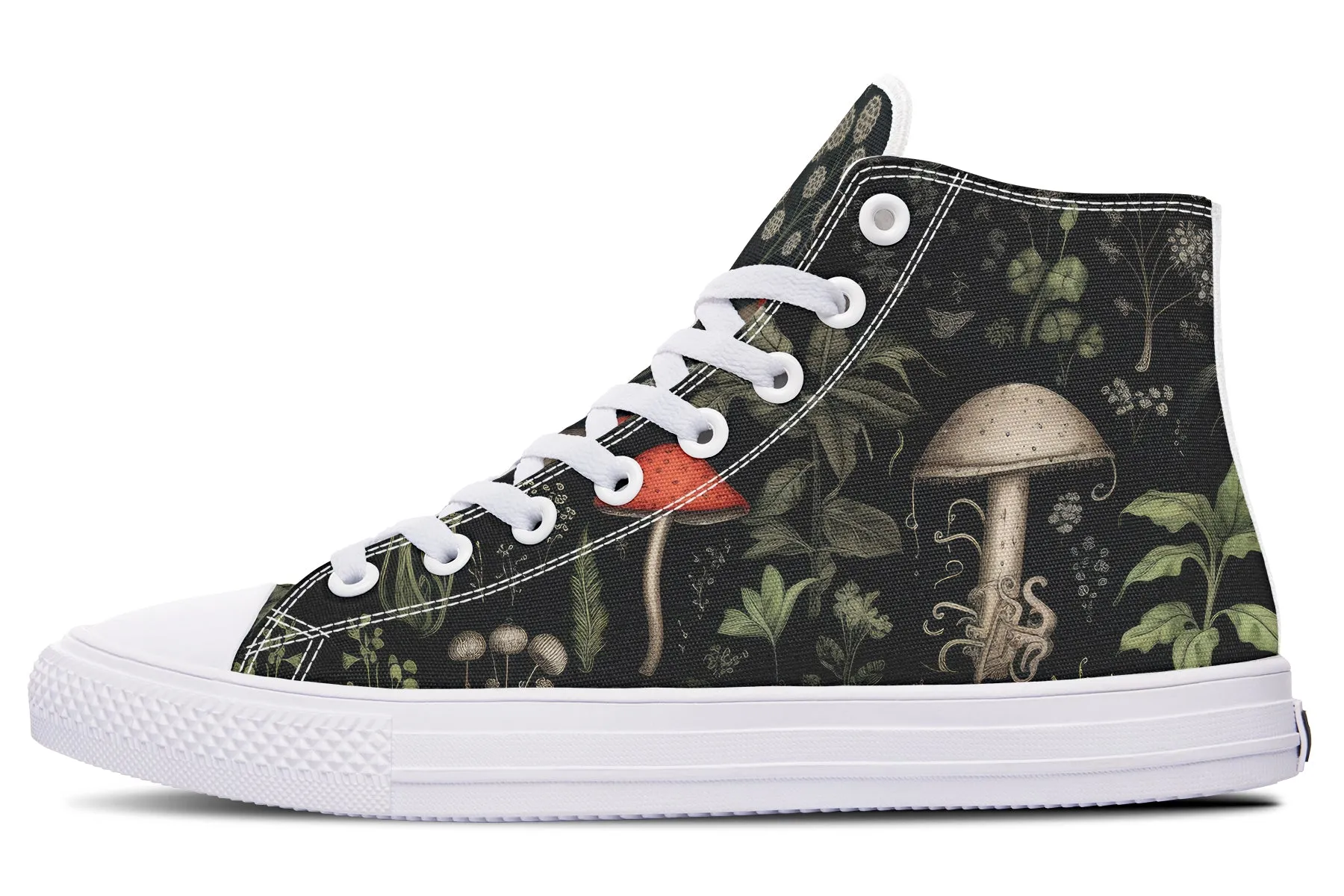 Foraging High Tops - Classic Premium Canvas Shoes with Comfortable and Durable Soles