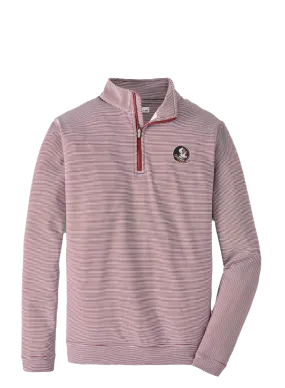 FSU Perth Stripe Perf 1/4 Zip Maroon