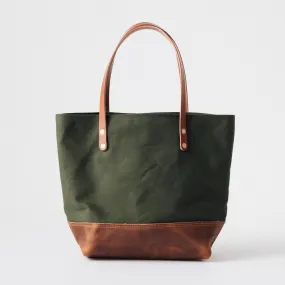 Green Canvas Panel Tote