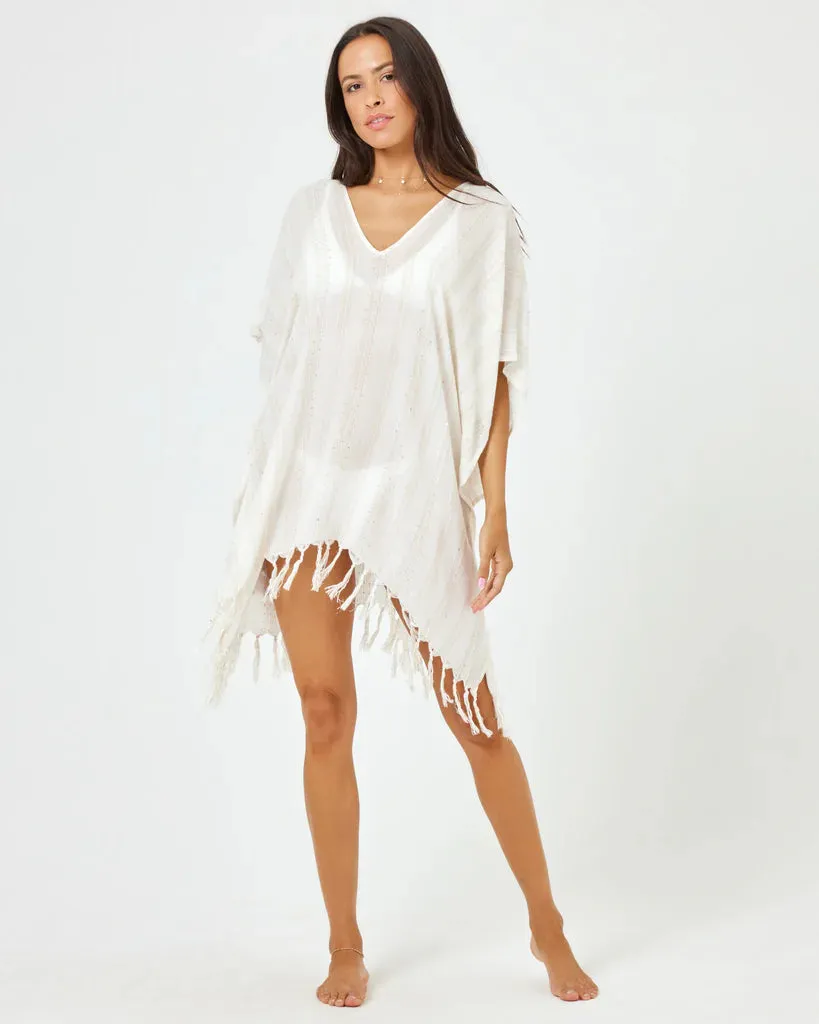 L*Space Women's Seaport Poncho Style Swim Cover Up - Cream