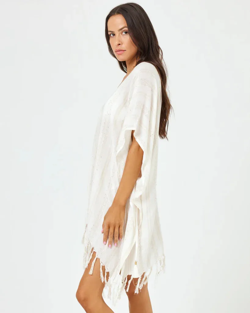 L*Space Women's Seaport Poncho Style Swim Cover Up - Cream