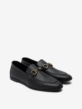 LUNA BLU Black Metal-Detailed Loafers