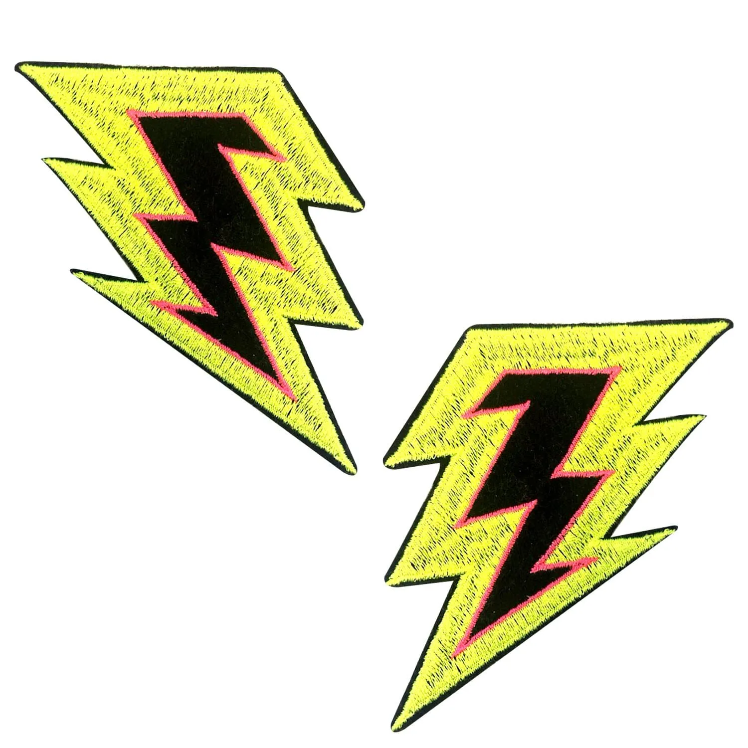 Neon Yellow Blacklight Large Badass Storm Surge Bolt Nipple Cover Pasties