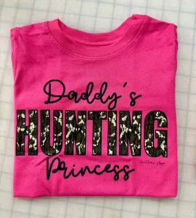 (PINK) Daddy's Hunting Princess Short Sleeve Girls Tee