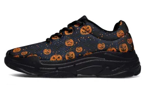 Pumpkin Party Chunky Sneakers - Light Breathable and Comfortable Sports Shoes with Platform Soles