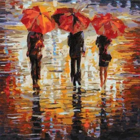 "In the Rain" by Leonid Afremov Paint By Numb3rs Kit 30x30cm