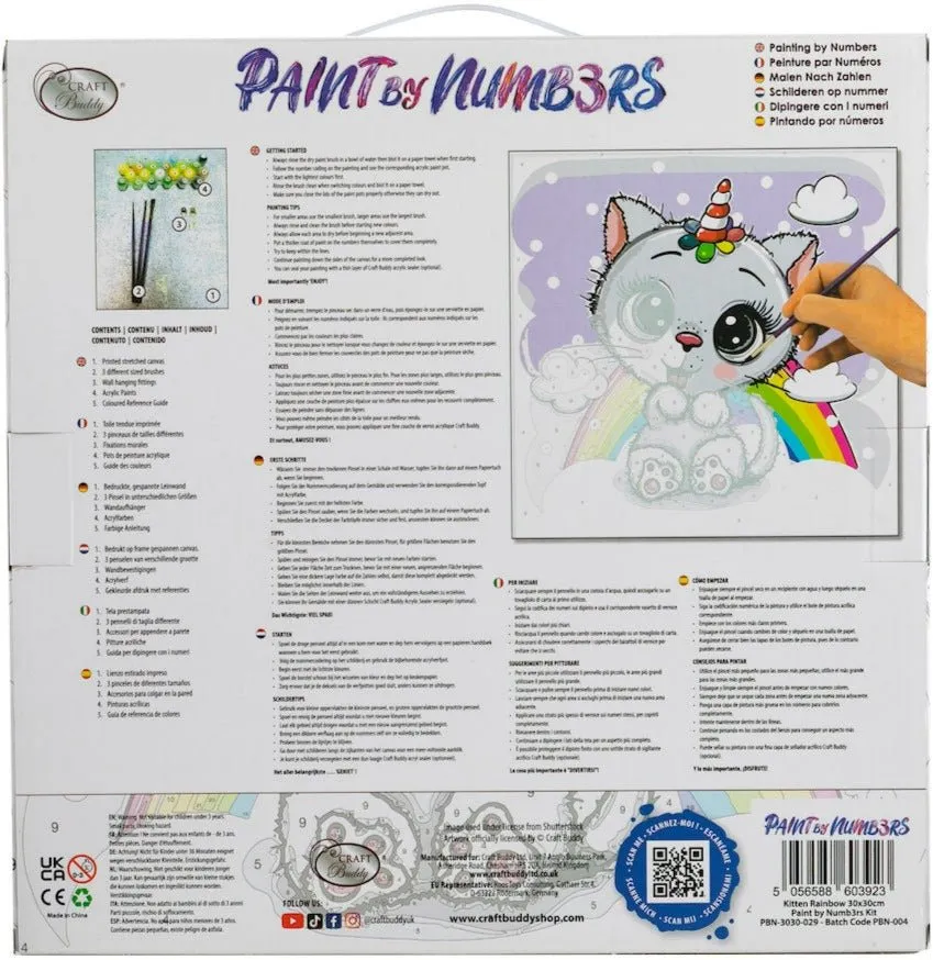 "Kitten Rainbow" Paint By Numb3rs Kit