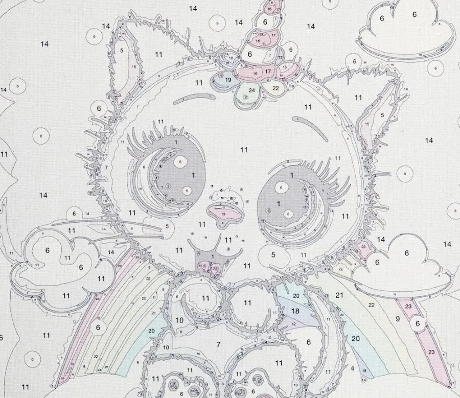 "Kitten Rainbow" Paint By Numb3rs Kit